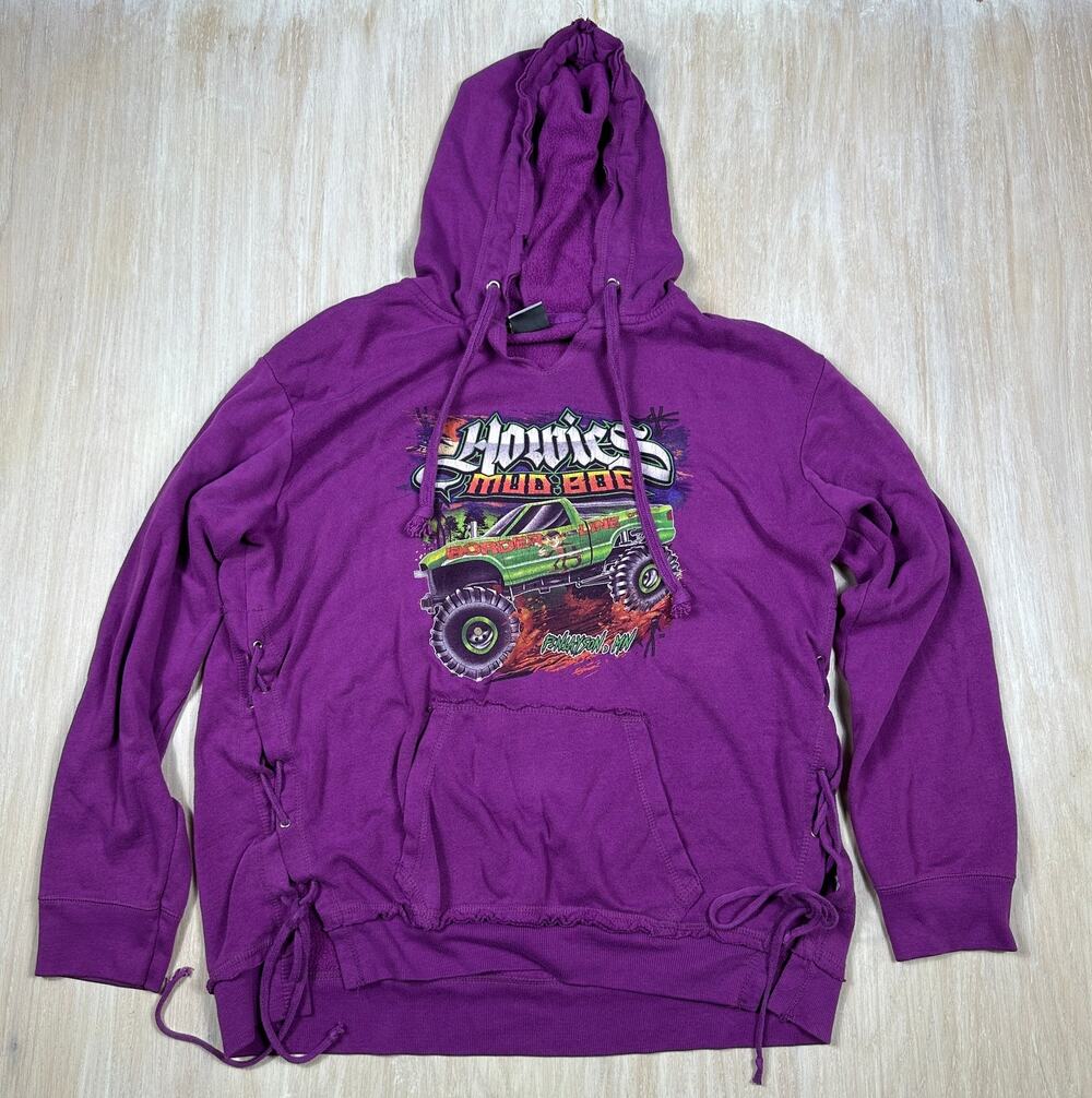 MV Sport Howies Mud Bog Monster Truck Graphic Pullover Hoodie Casual Sweater XL